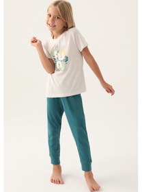 Resim Arnetta Sun Bej Kız Çocuk Pijama Takımı 5274-42695 Krem Melanj 