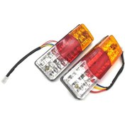 Resim 3 Renk Led Su Geçirmez Arka Lambası Geri Vites Fren Durdurma Motosiklet Dönüş Sinyali 12v Siyah 