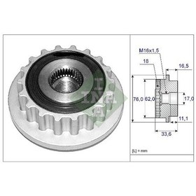 Resim Ina 535011810 Alternatör Kasnağı Klima Kaplini Transporter T5 2.5 Td-touareg 2.5 Tdı Axd-bpj 070903201e-070903201c-070903327d 