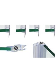 Resim RCYAPI Duşakabin Mıknatıslı Fitil Ve 4 Adet Suluk Fitili Cam 5mm 6mm 180 Cm Oval Köşe Düz Uyumlu [arc Seri] 