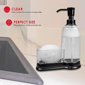 Resim Home Basics Sünger Bölmeli Plastik Sabunluk, Siyah 
