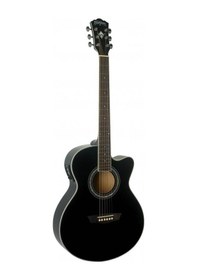 Resim Washburn Ea12b Mini Jumbo Elektro Akustik Gitar - Siyah Profesyonel - Festival Serisi Dar Kasa Mini Jumbo , Ihlamur Gövde, Dahili Preamp Ve Akort Cihazı Ölçüler: 648 Mm Skala Uzunluğu 