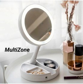 Resim Led Işıklı 10x Katlanabilir Çift Taraflı Makyaj Aynası 