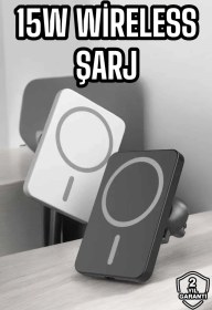Resim Apple Uyumlu iOs Manyetik Tasarım Magsafe İphone 12/13/14/15 Araç Şarjı 