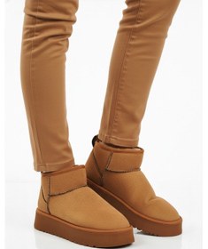 Resim Taba İçi Kürklü Soğuğa Dirençli Kadın Bot U-400 Z Taba 