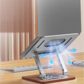 Resim Uray Home Notebook ve Laptop Uyumlu 360 Derece Dönen Stant, Ayarlanabilir Laptop Tutucu, Sağlam Tabanlı, Yüksekliği Ayarlanabilir Tutucu, Notebook Stant 1062M 
