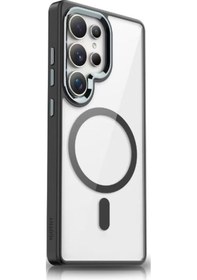 Resim Adige Samsung Galaxy Uyumlu S25 Ultra Kılıf Krom Magsafe Özellikli + Ekran Koruyucu 