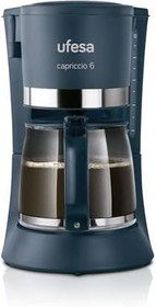 Resim Ufesa Filtre Kahve Makinesi CG7114 Capriccio, 6 Fincan, 600 W, 0.6 L, Kalıcı Filtre, Damlama Durdurma, Otomatik Kapanma, Siyah 