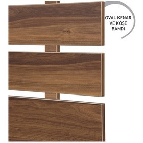 Resim Pasifichome Huga Çift Kişilik Yatak Başlık Ceviz 140Lk / 140Lk Baza Başlık (178863034) 