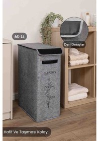Resim Fullamoda Keçe Çamaşır Sepeti 23MZCC7449202312_Antrasit 