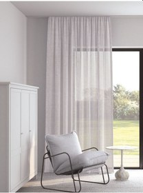 Resim Beyaz Renk Keten Görünümlü Ekstraforlu Tül Perde Ütü Istemez BEYAZ 