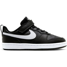 Resim Nike Court Borough Low 2 Çocuk Siyah Günlük Ayakkabı Bq5451-002 001 
