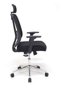 Resim Zeon Büro Ofis Sistemleri // Comfort Black Krom Ofis Koltuğu Makam Koltuğu Çalışma Koltuğu Siyah 