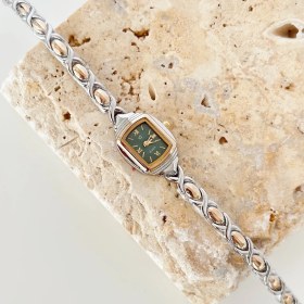 Resim Vesce Atelier Arion Gold Gümüş Saat Yeşil 