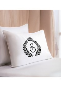 Resim Bk Gift Kişiye Özel Baş Harfli Tasarımlı Pamuklu Yastık Kılıfı-3 50x70cm , Sevgiliye , Ev si, Tasarım Ev Tekstili 
