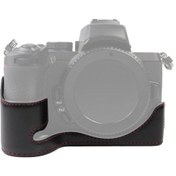 Resim Sones Nikon Z50 Uyumlu 1/4 İnç Konu Pu Deri Kamera Yarım Kasa Tabanı Siyah 