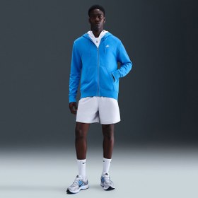Resim Nike Club French Terry Full-Zip Erkek Mavi Günlük Stil Sweatshirt FN3884-435 