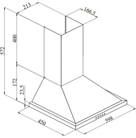 Resim Silverline 2240 60 cm Siyah Davlumbaz Duvar Tipi 3 Kademe Emiş Gücü ve Sessiz Çalışma Özelliği 