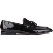 Resim Shoetyle - Siyah Rugan Deri Püsküllü Erkek Klasik Ayakkabı 250-7610-833-siyah 