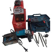 Resim 6 Watt Üçlü Set Çanta Kaynak Taş Motoru Delici Kırıcı Matkap 8 Volt Darbeli Anahtarlı 2 Yıl Aküsüz 