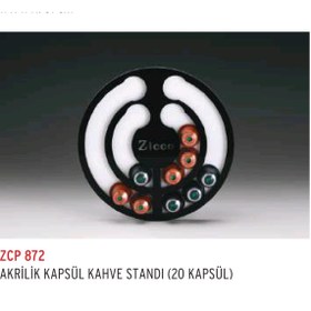 Resim Zicco Akrilik kapsül kahve standı 20 kapsül 23'5 cm 