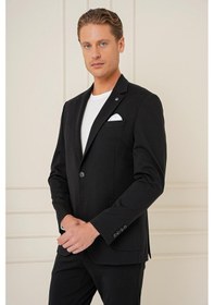 Resim Efor C 690 Slim Fit Siyah Spor Ceket Siyah 
