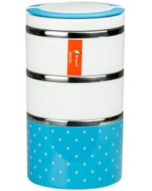 Resim Lotus Penguen Yemek Termosu 3 Lü Tutacaklı Sefer Tası ( Mavi ) 