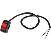 Resim Springsun Motosiklet/off-road Bisikleti İçin 12v 10a Modifikasyon Anahtar, 22-25mm Çubuk Uyumlu Siyah Kontrol Anahtarı Siyah 