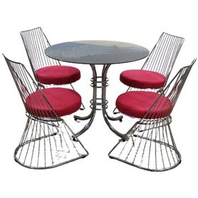 Resim Bengimobilya Masa Tel Sandalye Model Takımı Metal Transmisyon Çelik Nikelaj Ay (451721716) 