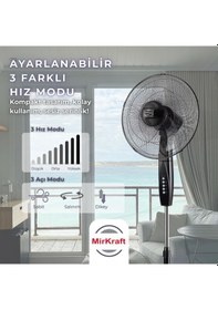 Resim Mirkraft Fs-m40br 16'' Dc Motor 5 Kanatlı Ayaklı Vantilatör 