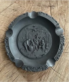 Resim Antik Pirinç Oksit Küllük Puro Küllüğü Siğara Küllük 19*19Cm 