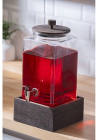 Resim Acar Dominic Ahşap Standlı Cam Sebil - 6 Lt 