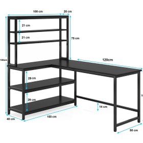 Resim faween 89022 160cm Çalışma Masası Oyuncu Masası Bilgisayar Masası Ders Laptop Siyah 