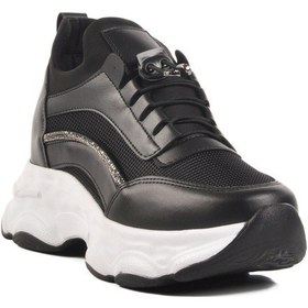 Resim Aspor Siyah Yüksek Taban Kadın Sneaker Çok Renkli 