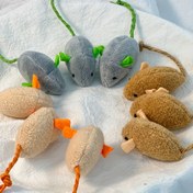 Resim 10 Adet Dayanıklı Peluş Fare Oyuncakları Kediler İçin, Çizilmeye ve Isırmaya Dayanıklı Polyester İnteraktif Evcil Hayvan Oyuncakları, Çeşitli Renkler, Pil Gerektirmez, Küçük Irklar İçin Eğlenceli Fare Tasarımı 