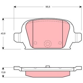 Resim TRW GDB1412 Fren Balatasi Arka Wva 23284 ( Opel : Corsa C 1.8 16V 02 / MerIVa 1.7Dti 1.8 02-- ) 1605965 (WA567866) 