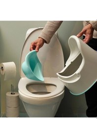 Resim Kaliteli Çocuk Lazımlığı Yükseklik 28 Cm İkea Çıkartılabilir Pratik Kaymaz Lazımlık Beyaz-turkuaz Beyaz 