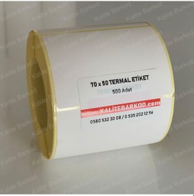 Resim 70X50 Termal Etiket Rulo Barkod Etiket Kalite Barkod 