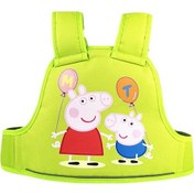 Resim Peppa Pig Yeşil Çocuk Bisikleti Düşme Önleyici Emniyet Kemeri 