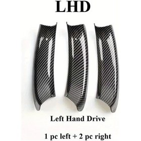 Resim Dashanshop Bmw X3 X4 Kapı Kolu Kılıfları 2 Renk Karbon Desenli İç Aksesuar F25 F26 2010-2016 