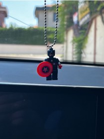 Resim marimari Mini Figür Yapı Taşları Dikiz Aynası Süsü Captain Amerika 