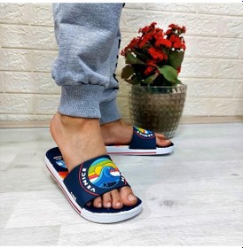 Resim Calx 319 Lacivert-beyaz 3d Baskılı Erkek Çocuk Terlik Lacivert - Beyaz 