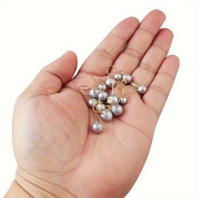 Resim 10 adet Mini Jig Başlı Kanca, Altın Kurşun Baş, Yüksek Karbon Çelik - Yumuşak Solucan Yemleri için İdeal, Karışık Renkler, Dayanıklı & Keskin 