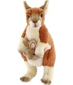 Resim Neco Animals Ayakta Bebekli Kanguru Peluş 28 Cm Çok Renkli 