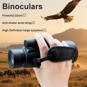 Resim 10X50 Taşınabilir Mikroskop Anti-Sallant Bileklik ile - Açık Hava Gözlemi, Konser Fotoğrafçılığı için İdeal | Taşıması Kolay, Tek El İşlemi | Mükemmel Doğum Günü Hediyesi, Fotoğrafçılık Ekipmanı | Sabitleştirilmiş Fotoğrafçılık | Dayanıklı Yapı, Mikroskop 