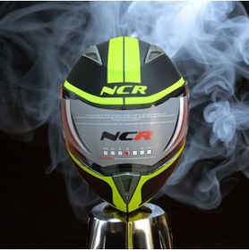 Resim Ncr-158 Çene Açılır Gözlüklü E-ce Belgeli Kask Sarı 