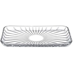 Resim Elegant Dikdörtgen Servis Tabağı 165x280, Seffaf Açık Gri 