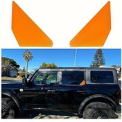 Resim Globalbloom 2021-2025 Ford Bronco 4 Kapı Karbon Fiber Arka Cam Üçgen Kapağı Koruma Dekor 