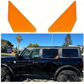 Resim Globalbloom 2021-2025 Ford Bronco 4 Kapı Karbon Fiber Arka Cam Üçgen Kapağı Koruma Dekor 