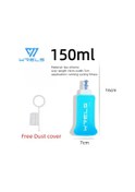 Resim Wrels Açık Spor Su Şişesi Katlanabilir Silikon Yumuşak Tpu Flask Su Torbası Light Blue-150ml Light Blue-150ml 